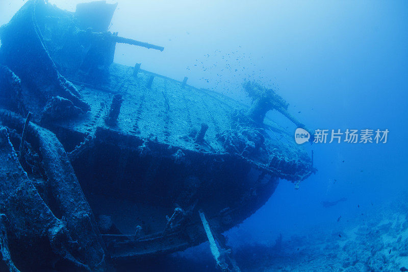 水肺潜水员观点沉船沉船SS Thistlegorm